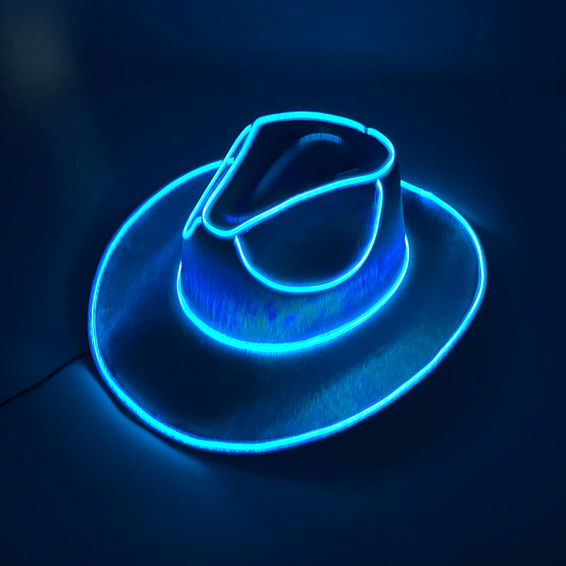 Glowing Neon Cowboy Hat