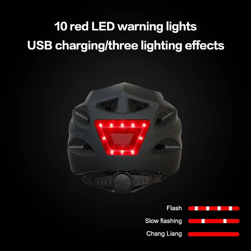 LED Lamp Cycling Bicycle Helmet With LED Tail Light